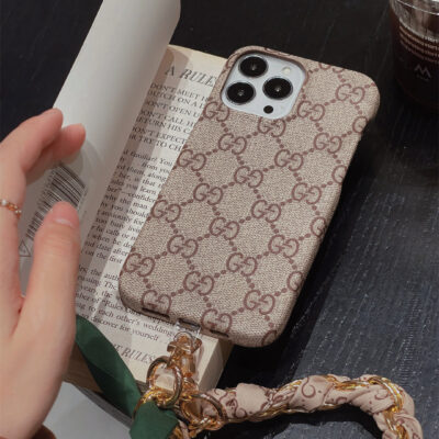 LUXURY CANVAS APPLE IPHONE CASE DETACHABLE SILK SCARF WRISTBAND Roxy New 2