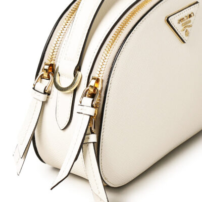 Prada Saffiano Leather Odette Bag in White