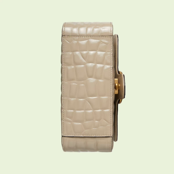 GG Marmont mini crocodile top handle bag