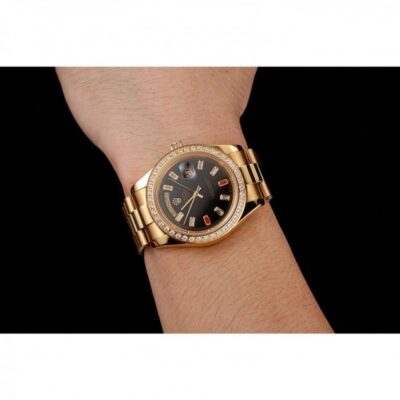 ساعة رجالية رولكس Daydate 1454101 مينا 36 MM باللون الأسود