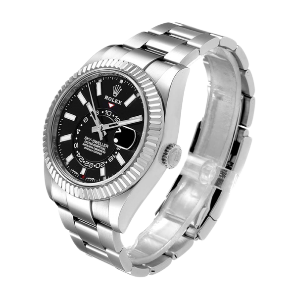 2aa4bcdc2d3c6274e3fd23147e3f67f8 Rolex Sky-dweller m326934-0005 41MM Black Dial Silver-tone Case