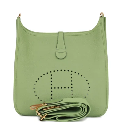 2b1936aa529e25945eb80cb644035945 Hermès Evelyne III PM Vert Criquet Clemence Gold Hardware