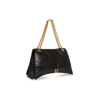 2b604411f50e736c0355233d6a109c67 WOMEN'S CRUSH LARGE CHAIN BAG IN BLACK