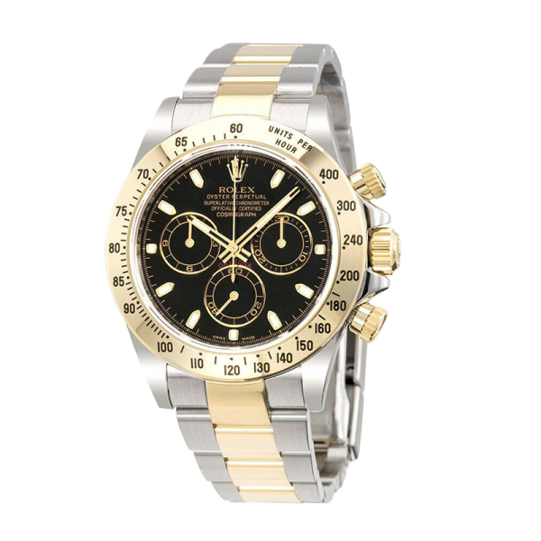 Rolex Daytona 116523BKSO 40MM Black Dial Silver-tone Case