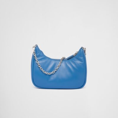 Padded nappa-leather Prada Re-Edition shoulder bag - Light Blue