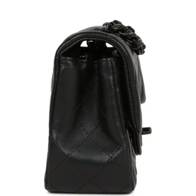 2bc605af6a2fa3cb0af3106e91ec6900 Chanel Mini Rectangular Flap Bag SO Black Lambskin Black Hardware for MR