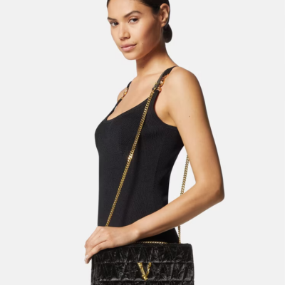 Virtus Velvet Shoulder Bag