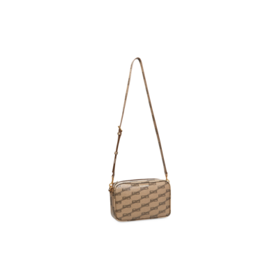 SIGNATURE MEDIUM CAMERA BAG BB MONOGRAM COATED CANVAS IN BEIGE