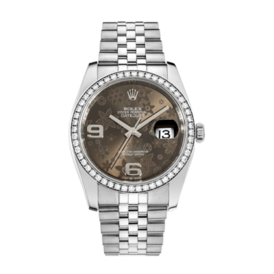 2d388e760f8cf2c28f6e67e4f8060212 Rolex Datejust 116244BFAJ 36MM Bronze Floral Dial Silver-tone Case
