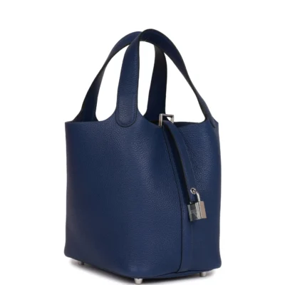 Hermès Picotin Lock 18 Bleu Saphir Maurice Palladium Hardware