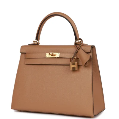 Hermès Kelly Sellier 25 Chai Epsom Gold Hardware