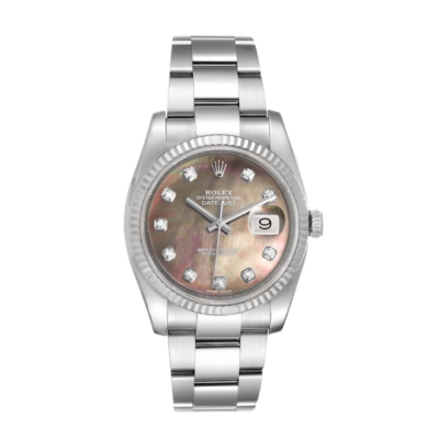 2d8dc422600a96ea0c01fb817b4f4f85 Rolex Datejust 116234BKMDO 36MM Mother of Pearl Dial Silver-tone Case