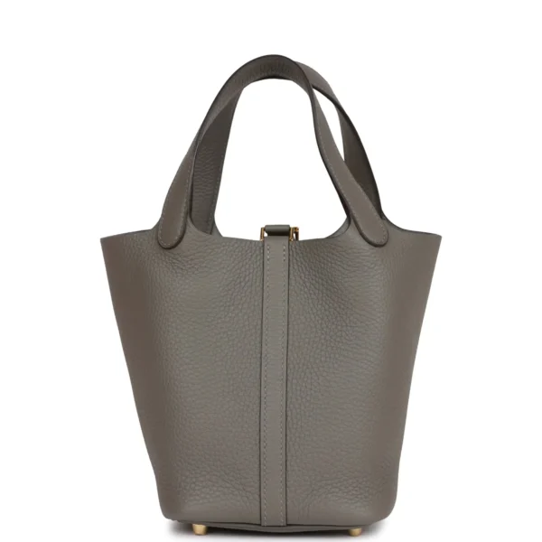 Hermès Picotin Lock 18 Gris Meyer Clemence Gold Hardware