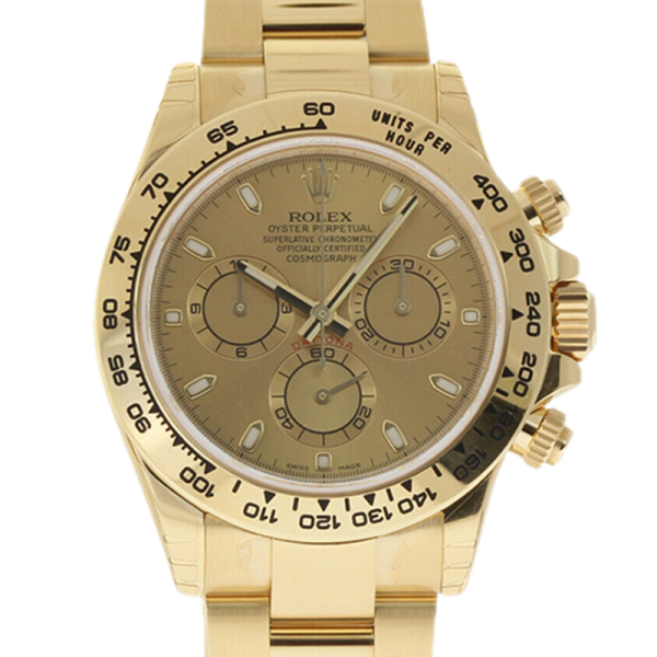 ساعة Rolex Daytona 116508CSO 40MM Champagne مينا أصفر ذهبي اللون علبة