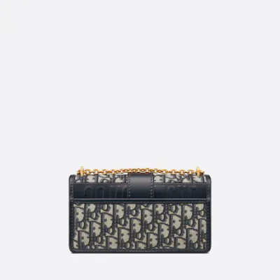 حقيبة ديور 30 MONTAIGNE EAST-WEST Oblique Jacquard باللون الأزرق بسلسلة