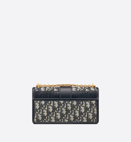 حقيبة ديور 30 MONTAIGNE EAST-WEST Oblique Jacquard باللون الأزرق بسلسلة