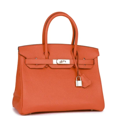2dfc4a38877dd0f8ab120995b174e903 Hermès Birkin 30 Orange Poppy Clemence Palladium Hardware
