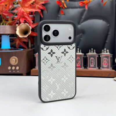 2e325c9b Luxury Metallic Foil LV Monogram Phone Case for iPhone 12-18 Pro & Pro Max
