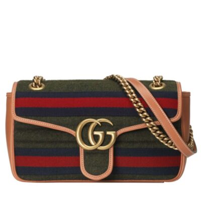 Gucci GG Marmont Small Shoulder Bag 443497 Green