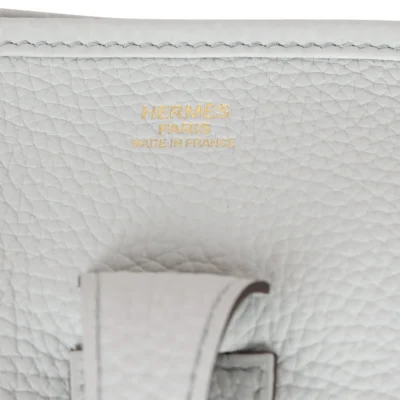 Hermès Evelyne III PM Bleu Pale Clemence Gold Hardware
