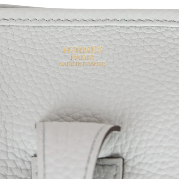 Hermès Evelyne III PM Bleu Pale Clemence Gold Hardware