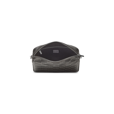 SIGNATURE MEDIUM CAMERA BAG BB MONOGRAM COATED CANVAS IN BLACK