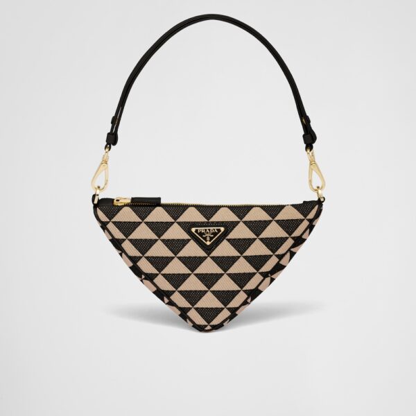 Prada Embroidered fabric mini-bag - Black/Beige