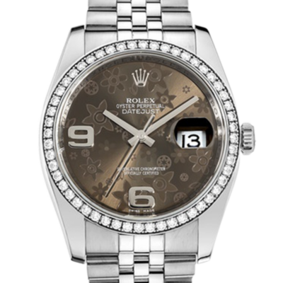 2f709ce1d87cb9232da814079017ce17 Rolex Datejust 116244BFAJ 36MM Bronze Floral Dial Silver-tone Case