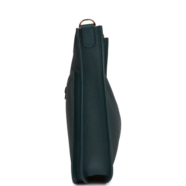 Hermès Evelyne PM Vert Cypress Clemence Gold Hardware