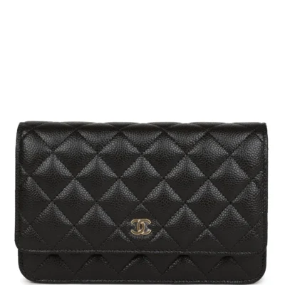 Chanel Wallet on Chain WOC Black Caviar Gold Hardware