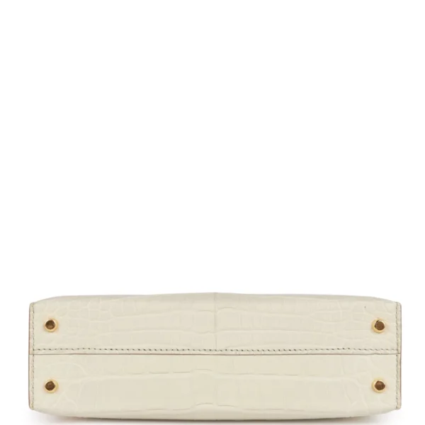 308f72db1eb6139a008d7eb04695c7aa Hermès Kelly Sellier 20cm Beton Matte Alligator Gold Hardware