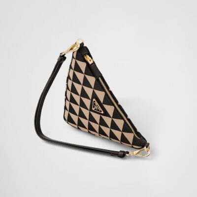 30a68a3eaf4d21a92572b524907898fa Prada 刺绣 织物 Black/Beige 迷你包