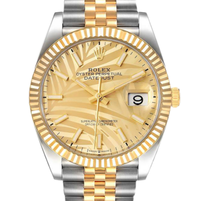 Rolex Datejust M126233-0037 36MM Gold Dial Silver-tone Case