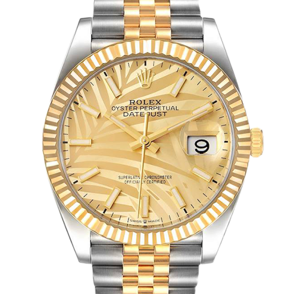 Rolex Datejust M126233-0037 36MM Gold Dial Silver-tone Case