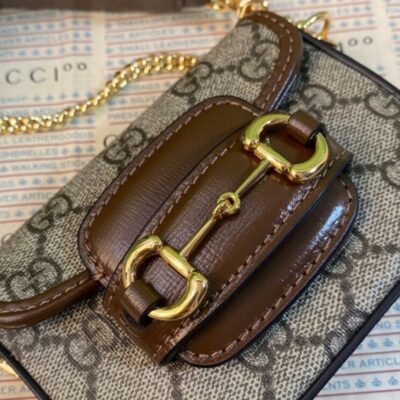 Gucci Horsebit 1955 Strap Wallet 699760 Dark Coffee