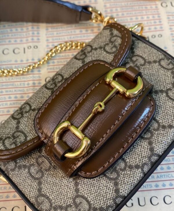 Gucci Horsebit 1955 Strap Wallet 699760 Dark Coffee