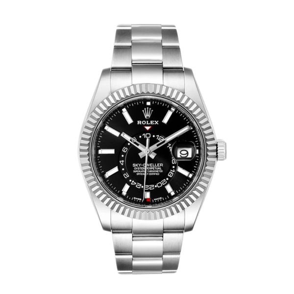 328fdc44b3e99be87d796548265e229a Rolex Sky-dweller m326934-0005 41MM Black Dial Silver-tone Case