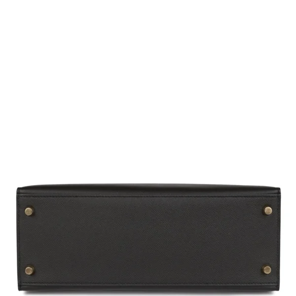 Hermès Kelly Sellier 28 Black Epsom Gold Hardware
