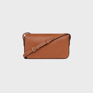 32efc59ae49dfcf920b7d770e438488c TRIOMPHE SHOULDER BAG IN NATURAL CALFSKIN TAN
