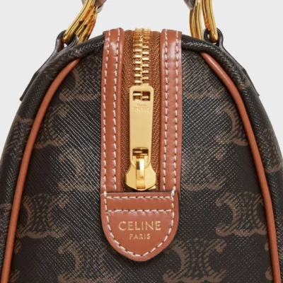 335dc6abc3b9efe737655acf07e74015 SMALL BOSTON IN TRIOMPHE CANVAS AND CALFSKIN TAN