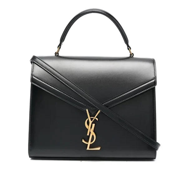 YSL Cassandra Medium Top Handle Bag in Shiny Leather