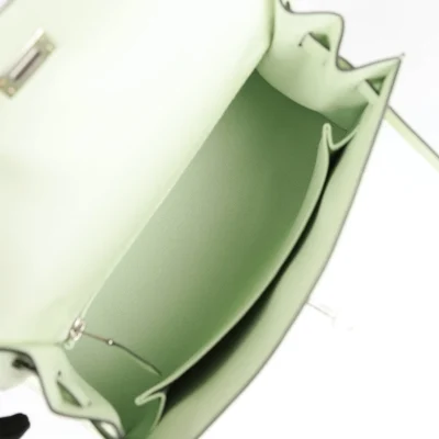 Hermès Kelly Sellier 25 Vert Fizz Epsom Palladium Hardware