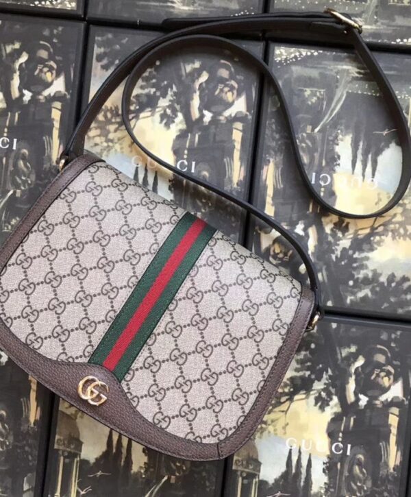 Gucci Ophidia GG small shoulder bag 601044 Dark Coffee