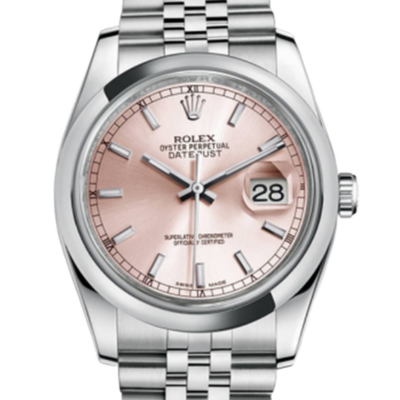 Rolex Datejust 116200PSJ 36MM Pink Dial Silver-tone Case