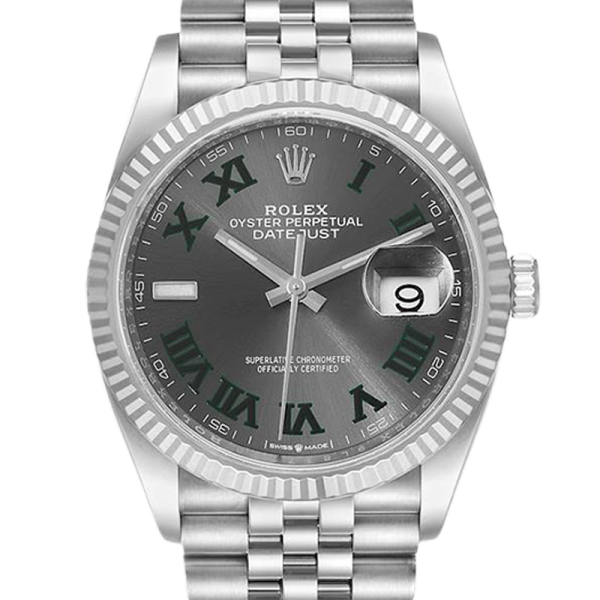 Rolex Datejust m126234-0045 36MM Wimbledon Dial Silver-tone Case
