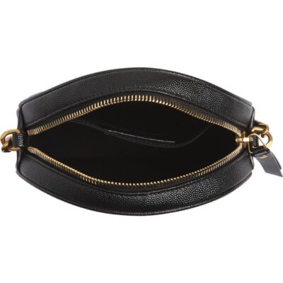 37396fa44d073331e21deb090f534641 YSL Vinyle Round Camera Bag in Chevron-Quilted Grain de Poudre Embossed Leather