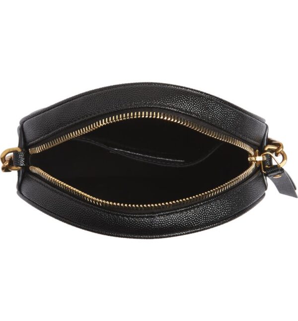 37396fa44d073331e21deb090f534641 YSL Vinyle Round Camera Bag in Chevron-Quilted Grain de Poudre Embossed Leather