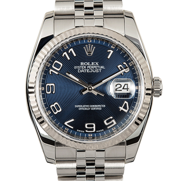 Rolex Datejust 116234BLCAJ 36MM Blue Concentric Dial Silver-tone Case