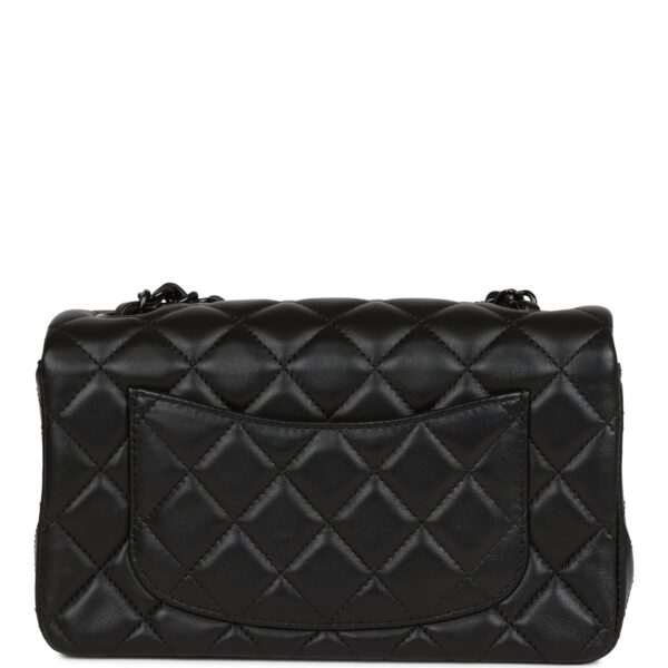 374c8bac75e2b666c58a9e1703ea4752 Chanel Mini Rectangular Flap Bag SO Black Lambskin Black Hardware for MR