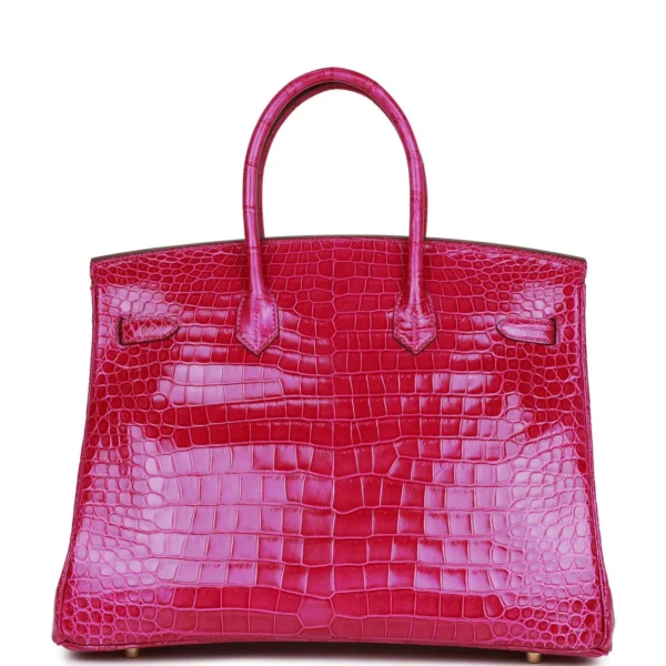 3789aeeca40fb50c8526bc457b830f32 Hermès Birkin 35 Rose Scheherazade Shiny Niloticus Crocodile Gold Hardware